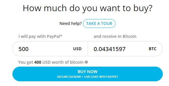 Buy Bitcoins with PayPal