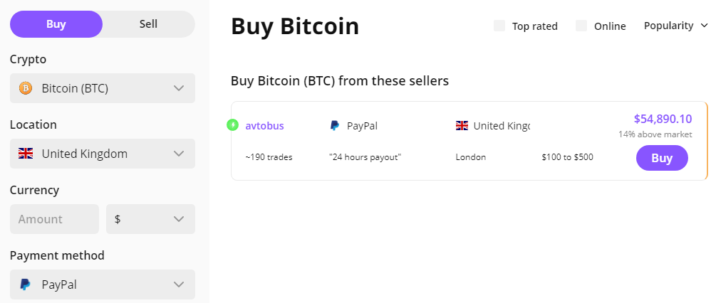 how to buy BTC with PayPal