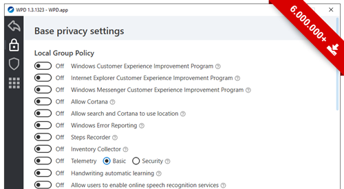 WPD Windows 10 Privacy Fix